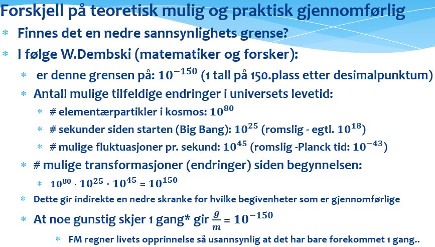 Nedre grense for mulig